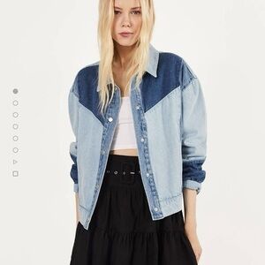 Bershka Denim Bomber Jacket
